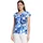 Betty & Co Blusenshirt mit Gummizug in Weiß/Dunkelblau | Gr.: L