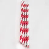 Premium Trinkhalme rot-weiß aus Papier | Ø 6mm, Länge 25cm | 500 Stück | Einwegtrinkhalme | Bio Strohhalme | 100% biologisch abbaubar | umweltfreundlich, stilvoll und formstabil | made in Germany