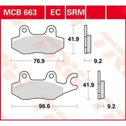 TRW Bremsbelagsatz MCB663SRM Bremsbeläge,Bremsklötze,Bremssteine,Bremsbeläge & Bremsbelagsatz,Bremsklötze & Bremsbelagsatz