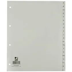 Register A-Z, A4, Plastik, grau - Q-CONNECT KF01844