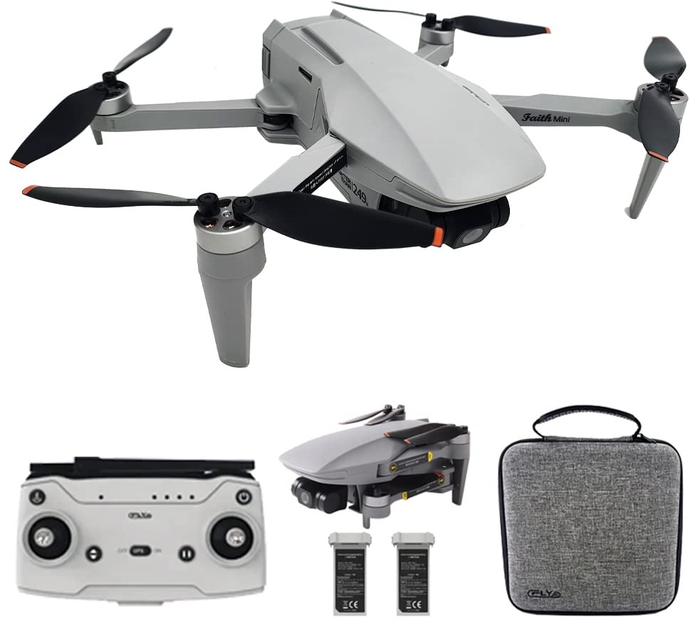X-Verse Faith2 MINI Drohne mit Kameras 4K HD unter 250g, 3 Achsen Gimbal, RC 3KM, GPS FPV Faltbarer Quadcopter mit Bürstenlosem Motor, 26 Minuten Flugzeit, 2 Batterien