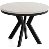 WFL GROUP Runder Esstisch 100 x 77 x 100 cm beige