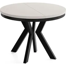 WFL GROUP Runder Esstisch 100 x 77 x 100 cm beige