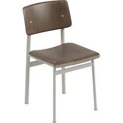 Loft Stuhl dunkelbraun graue Beine