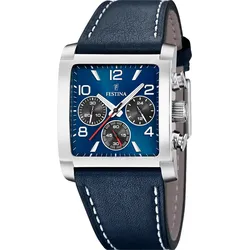 Festina Quarz Herren On the square F20653/1 - blau - 36.0mm