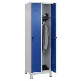 Californian Products CP Spind Classic Plus enzianblau, lichtgrau 080010-20 S10003, 2 Schließfächer 60,0 x 50,0 x 195,0 cm