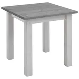 Boxxx Esstisch, Grau, Weiß, Holz, Kiefer, massiv, quadratisch, eckig, 78x78x78 cm, in verschiedenen Größen erhältlich, Esszimmer, Tische, Esstische, Esstische quadratisch