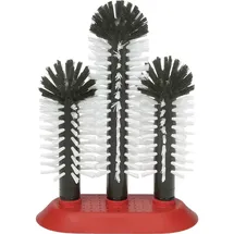 ich-zapfe Reinigungsbürste Gläserspülbürste 2 x 18 cm & 1 x 25 cm mit Saugbodenplatte