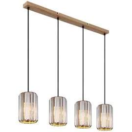 Nowa RUN 4-flg. 88 cm schwarz braun Rauch Glas Metall