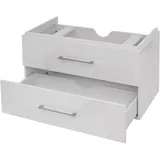 Mendler Premium Waschbeckenunterschrank HWC-D16, Waschtischunterschrank Waschtisch Badmöbel, hochglanz 90cm ~ weiß