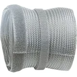 Ricoo Kabelkanal flach grau Z9135G-5 500 cm x 13,5 cm Kabel Kanal mit Klettverschluss Flexibler Kabelschlauch für Kabelmanagement & Kabelführung am Schreibtisch oder TV wiederverschlußbar Kabelkanäle