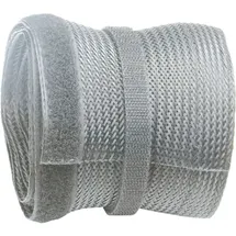 Ricoo Kabelkanal flach grau Z9135G-5 500 cm x 13,5 cm Kabel Kanal mit Klettverschluss Flexibler Kabelschlauch für Kabelmanagement & Kabelführung am Schreibtisch oder TV wiederverschlußbar Kabelkanäle