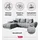 bromarkt Ecksofa NUBES Schlaffunktion, Bettkasten L-Form 298x184x85cm Grau,
