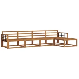 vidaXL Outdoor-Sofagarnitur 5-tlg. braun