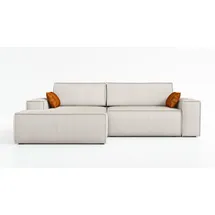mebloland Ecksofa TOR mit Schlaffunktion. Farbe: Pearl. - Beige
