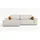 mebloland Ecksofa TOR mit Schlaffunktion. Farbe: Pearl. - Beige