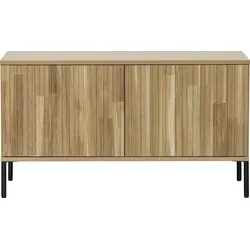 Sideboard WOOOD "New Gravure, TV-Kommode, Breite 100 cm oder 150 cm", beige (natur), B:100cm H:56cm T:44cm, Holzwerkstoff, Sideboards, Kommode Höhe 56 cm, mit grafischen Relieftüren, viel Stauraum