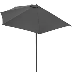 Kingsleeve Sonnenschirm halbrund 2,7m UV-Schutz 80+ Abdeckung anthrazit