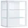 VCM Hängevitrine Glasol 52 x 35 x 60 cm Weiß