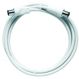 Axing Anschlusskabel IEC axialer Stecker/Kupplung 1,5 m Weiß