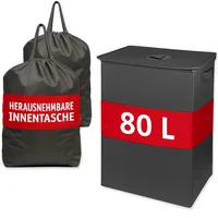Lefeld Pfandflaschen Sammelbehälter 80 L dunkelgrau mit Deckel &