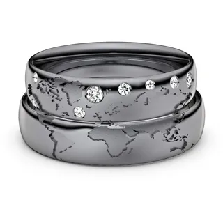 Trauringe Mit Weltkarte 999er Tantal - 7248