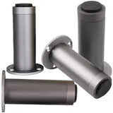 YJRZYQKXKL Möbelfüße Grau, 4 Stück Verstellbar Möbelfüsse Rund Aluminiumlegierung | Eloxierte Oberfläche Möbelbeine Höhe: 8-30cm Couchtischbeine Tischfüße Sofasfüße-15cm/6
