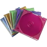 Hama CD Hülle Slim 00051166 1 CD/DVD/Blu-Ray Transparent-Blau, Transparent-Orange, Transparent-Viol