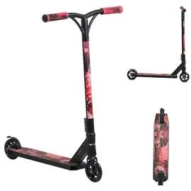 Byox Kinderroller Shock Aluminium PU Räder, ABEC-9, Hinterradbremse, Stoßdämpfer rot