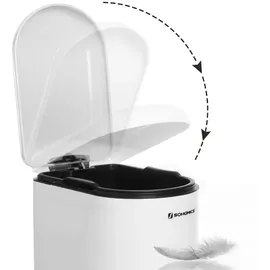 Songmics Mülleimer 10 l Weiß