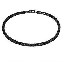 True Rebels Armband aus Edelstahl in schwarz | Gr.: 17 cm