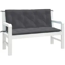 vidaXL Gartenbankauflage 120 x 50 x 7 cm melange anthrazit 2 St.