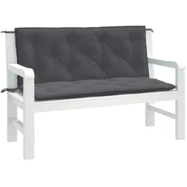 vidaXL Gartenbankauflage 120 x 50 x 7 cm melange anthrazit 2 St.