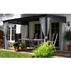 LECO Überdachung »Überdachung«, Breite: 400 cm, Dach: Polycarbonat (PC), grau
