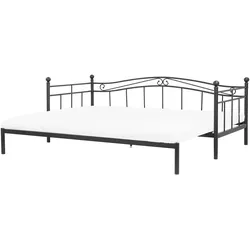 Ausziehbett Metall TULLE 90 x 200 cm Schwarz