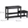 Relaxdays Schuhbank 50 x 90,5 x 30,5 cm gepolstert schwarz / schwarz