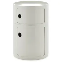 Kartell Componibili Big, Container, 2-fächer, Durchmesser 42 cm, Weiss