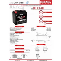 BS Battery YTX14H-BS 14,7 Ah