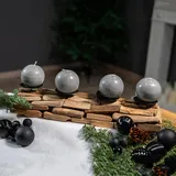 Holz Kerzenhalter 50 cm braun – Tischdeko aus Natur Treibholz für 4 Kerzen – Weihnachts-Deko Adventskranz rustikal Adventsdekoration