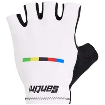 Santini SMS Santini Uci World Champion 2025 Kurze Handschuhe - White - S