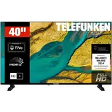 Telefunken Fernseher 40 Zoll Smart TV powered by TiVo Full HD, HDR TV mit Triple-Tuner, 6 Monate HD+