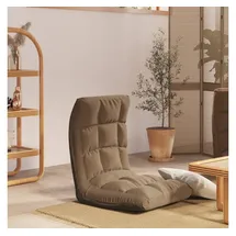 vidaXL Bodenstuhl Faltbar Taupe Stoff