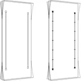 HAWA Ausrichtbeschlag für 1 Türe, Türhöhen 1215-1775 mm, Alu, roh