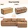 COMHOMA Ecksofa, 245 x 60 x 40 cm, Modulares Sofa mit Schlaffunktion, Schlafsofa, L Form Couch für Wohnzimmer, vakuumverpackt, Flexibel kombinierbar mit Ottomane