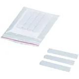 Styro 10 styro Beschriftungsschilder mit Clip transparent