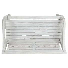 Buri Teak-Gartenbank 100 x 50 x 90 cm Weiß