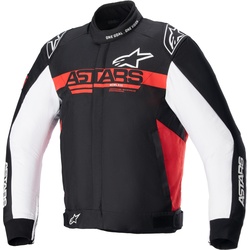 Alpinestars Monza Sport Motorrad Textiljacke, schwarz-weiss-rot, Größe L für Männer