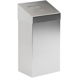 DutchDesign Push-Mülleimer mit Druckdeckel Edelstahl 50 L 38 (B) x 25 (T) x 68 (H) cm Silber