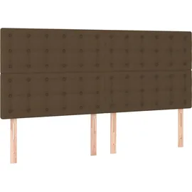 vidaXL Boxspringbett mit Matratze Dunkelbraun 180x200 cm Stoff