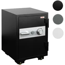 Tresor HWC-L48, feuerfest (60min) Safe Geldschrank Doppelbolzenverriegelung, 84kg Metall 68x48x47cm 48L ~ schwarz